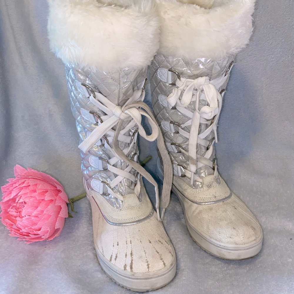 Baby Phat SQUIRT Winter Boot/ Faux Fur, Sz 6.5 GUC